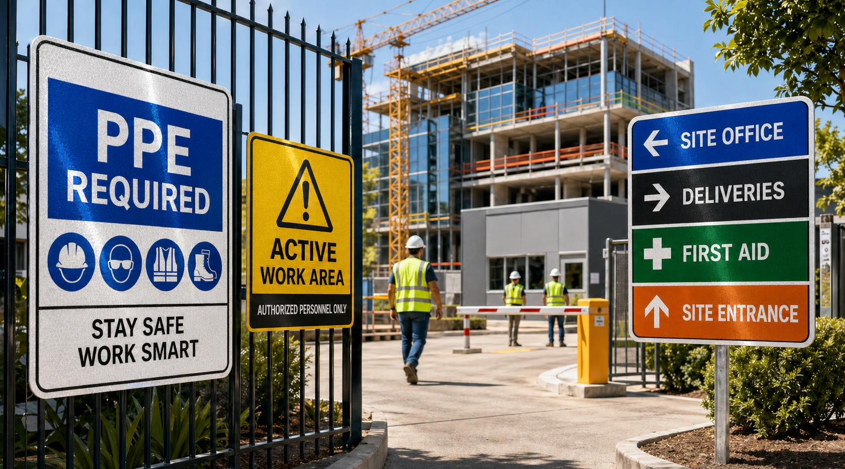Reflective Job Site Signs