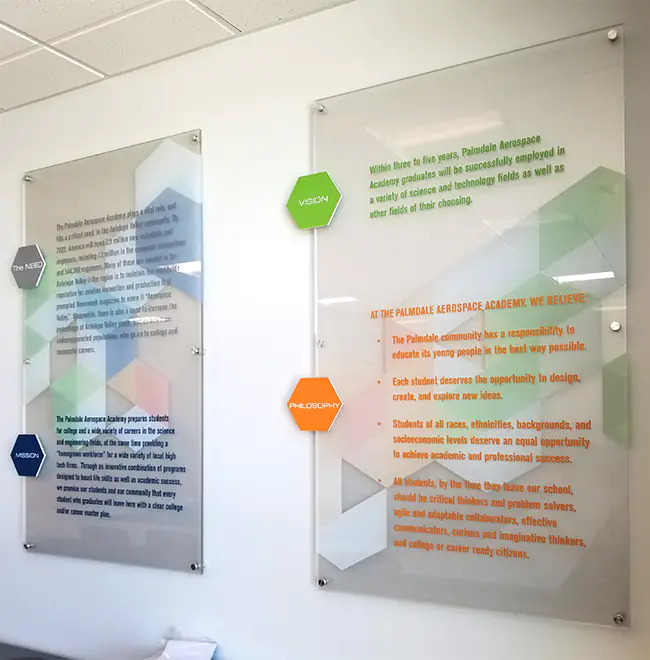 Vision & Mission Printed Wall Panel