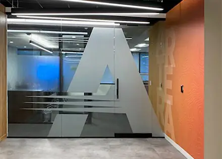 Frosted Glass Letter Art