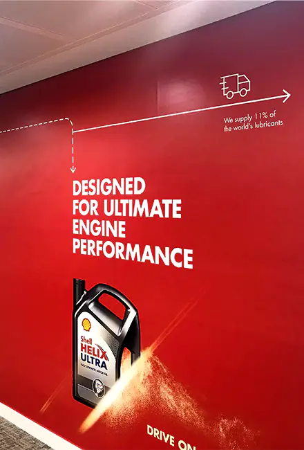 Engine Oil Wall Display Design