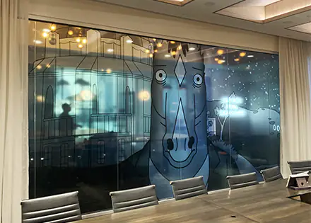 Corporate Glass Wall Graphics