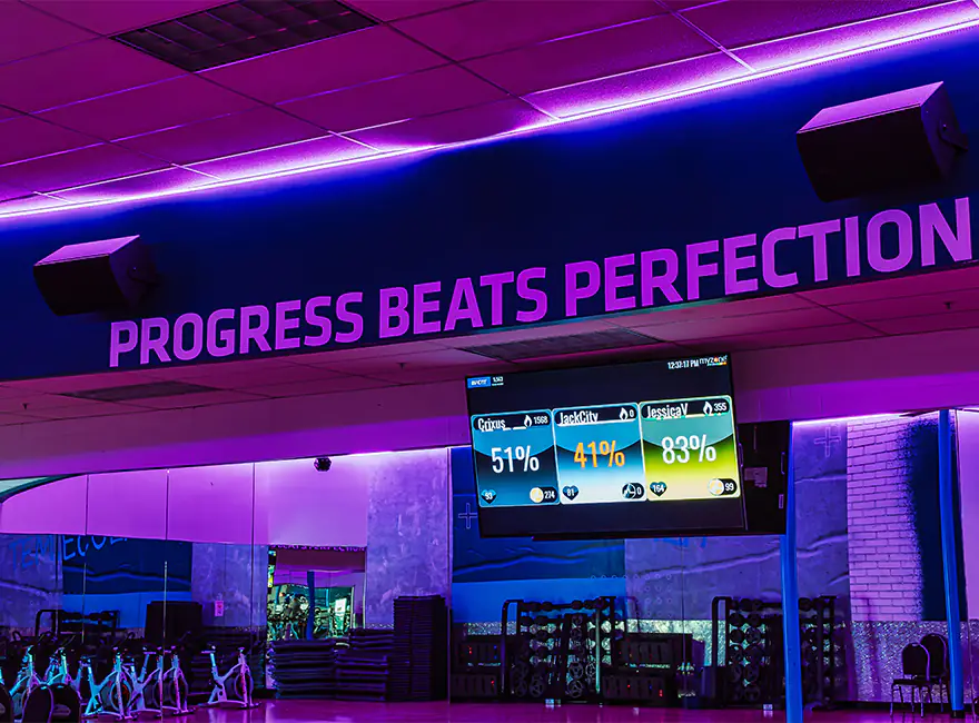LED Fitness Wall Graphic Design