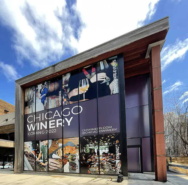 Winery Branding Glass Print