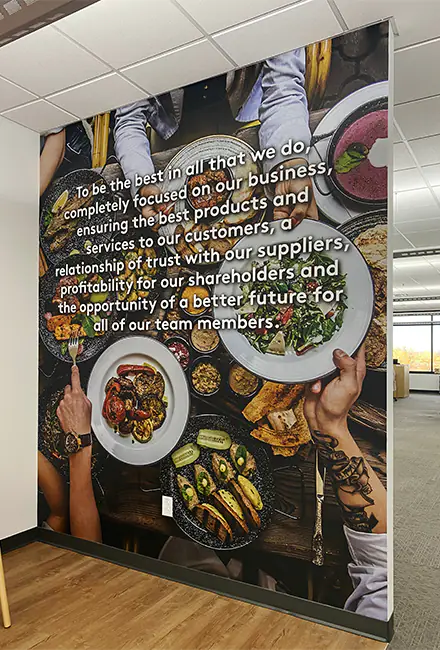 Wall Mural for Food & Beverage Industry 
